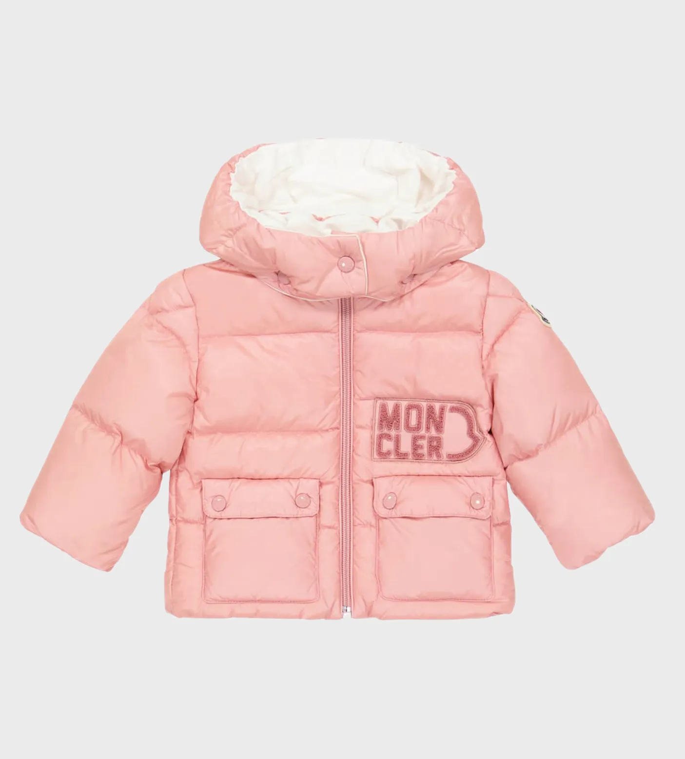 Abbaye Logo-Embroidered Down Jacket Pink