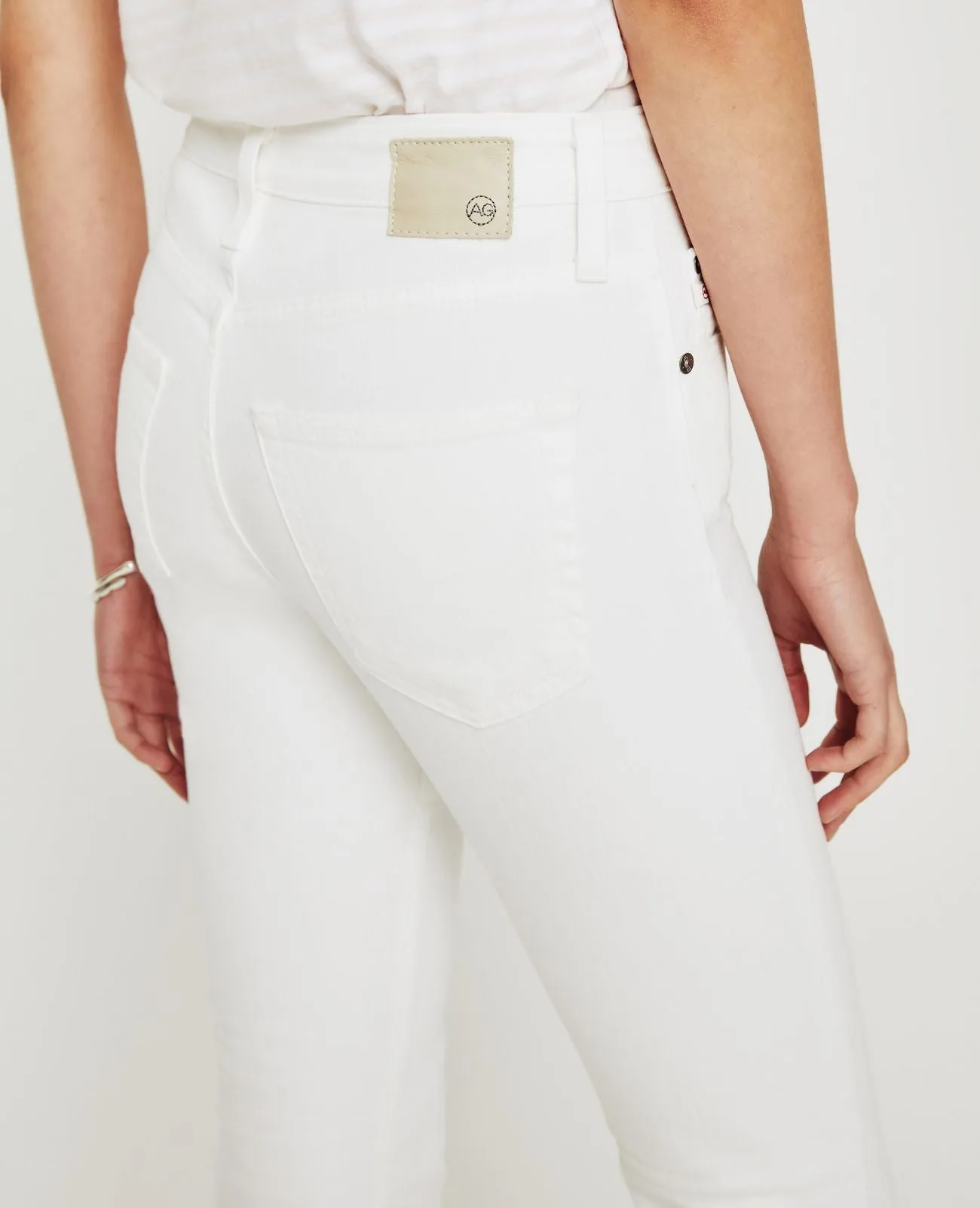 AG Denim Ex Boyfriend Slim in Tonal White