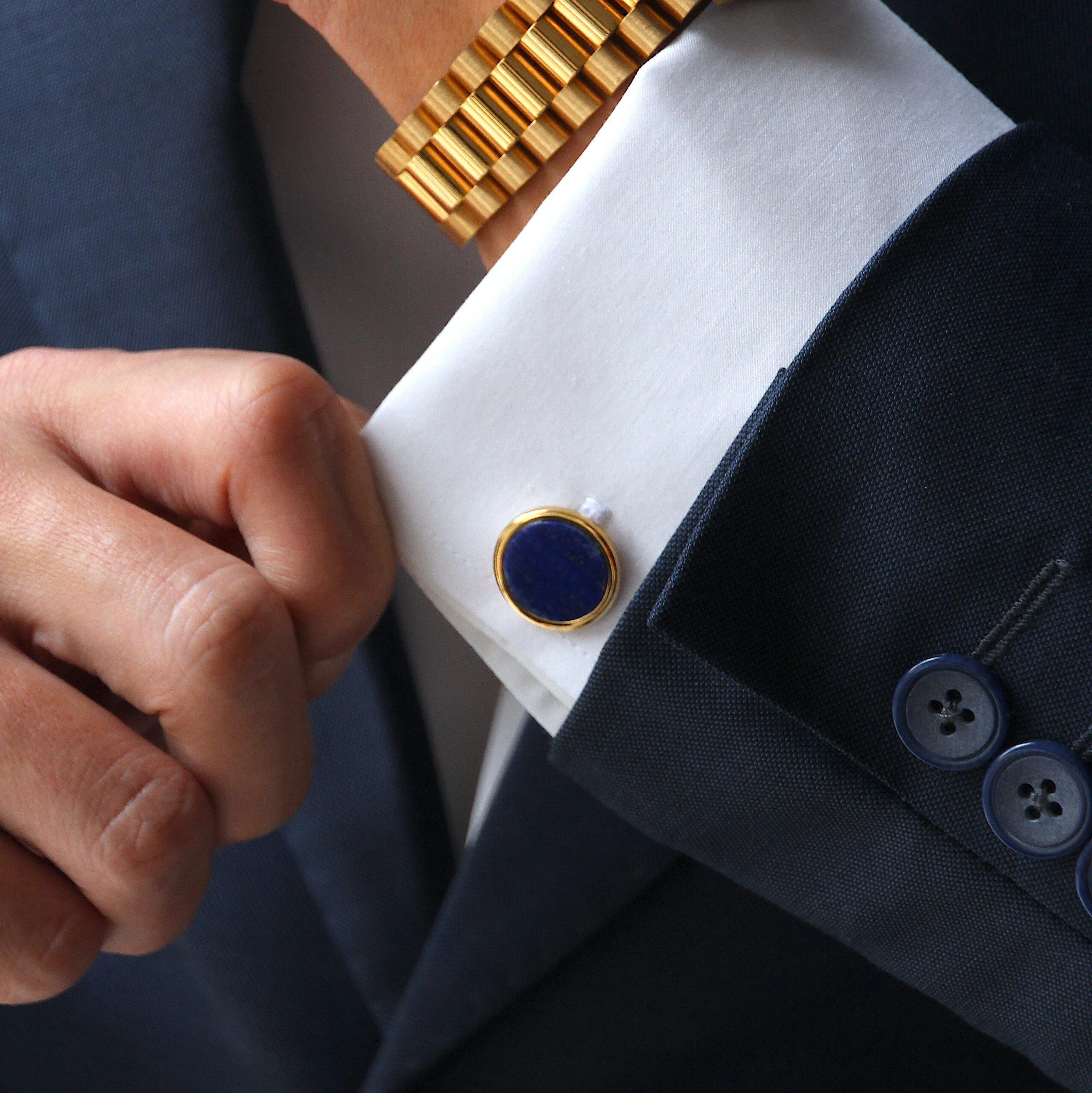 Azuro Classic Cufflinks | Crystal Cufflinks