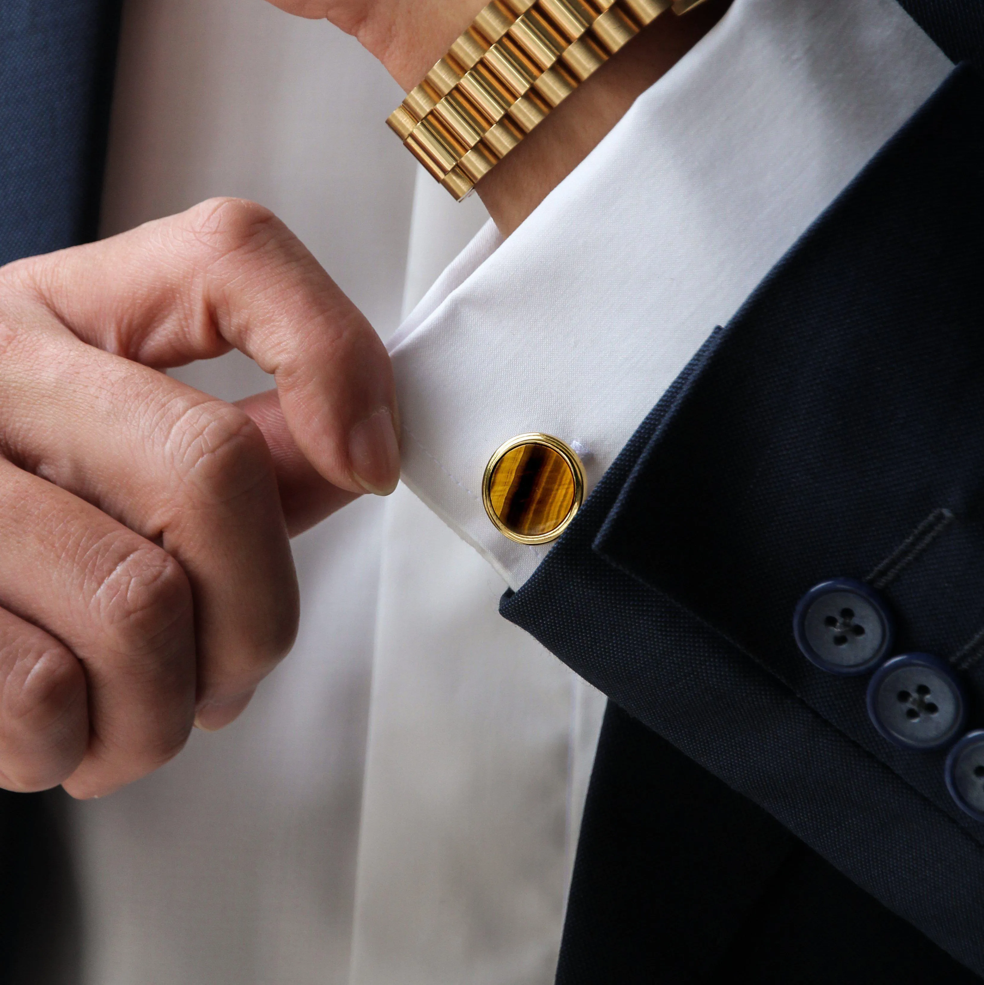 Azuro Classic Cufflinks | Crystal Cufflinks