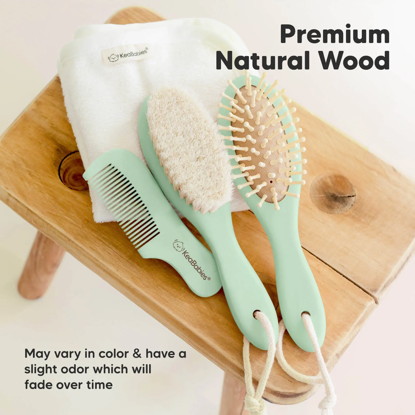 Baby Hair Brush (Sage, Oval)