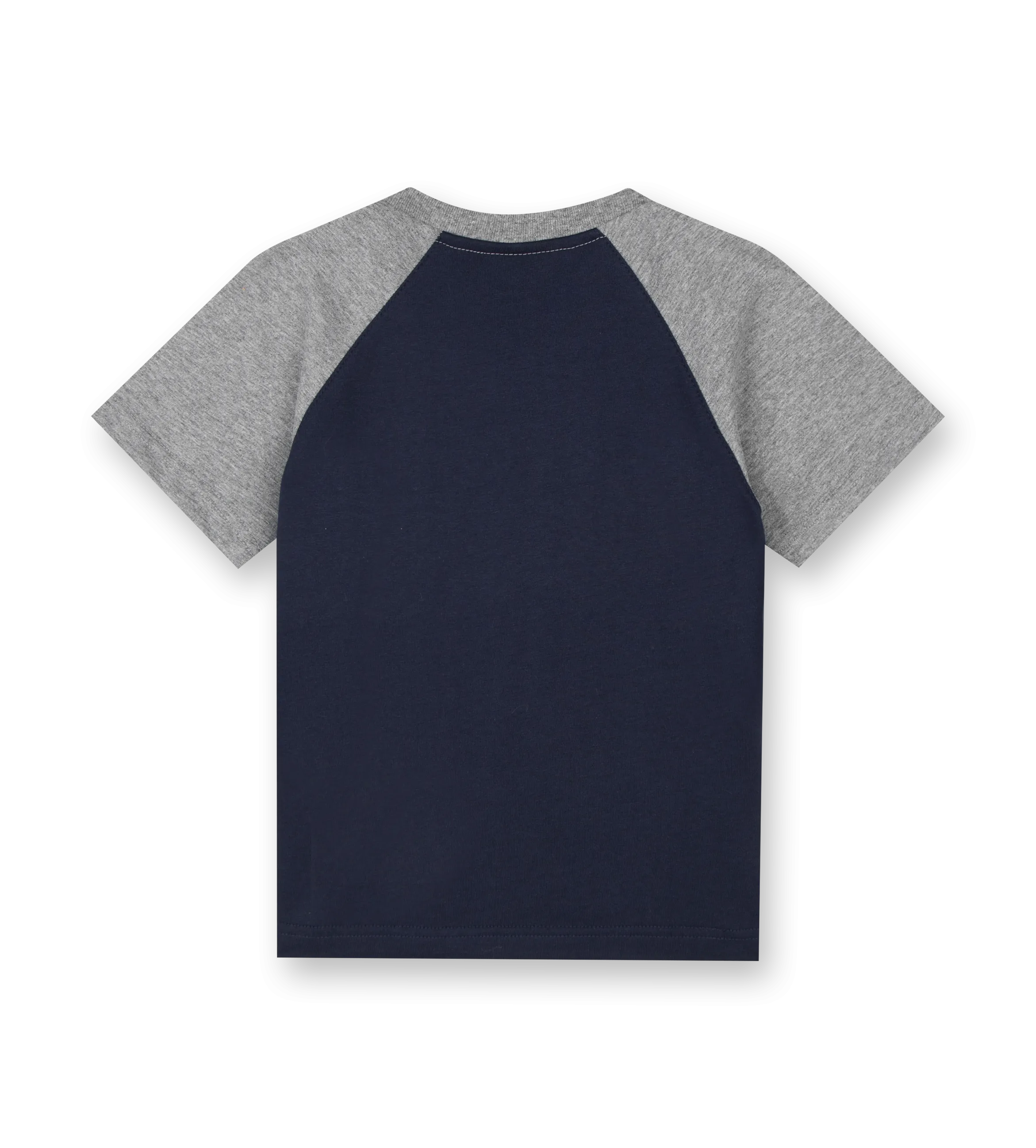 Basketball T-shirt Marine Blue & Grey Melange