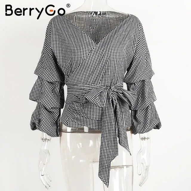 BerryGo Off shoulder ruffle white blouse Sexy cotton cool blouse shirt women Winter 2016 female strappy top tees blusas