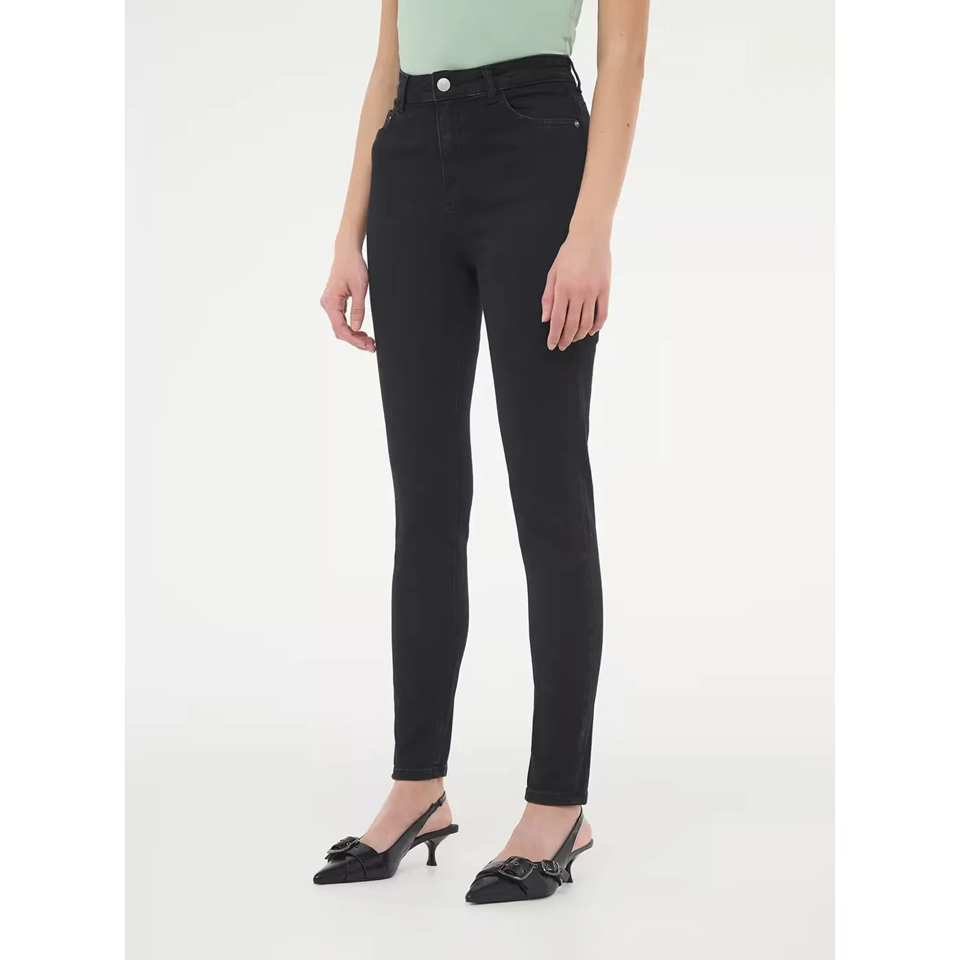 Black High Waisted Skinny Jeans