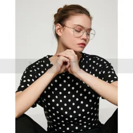 Black Polka Dotted Top