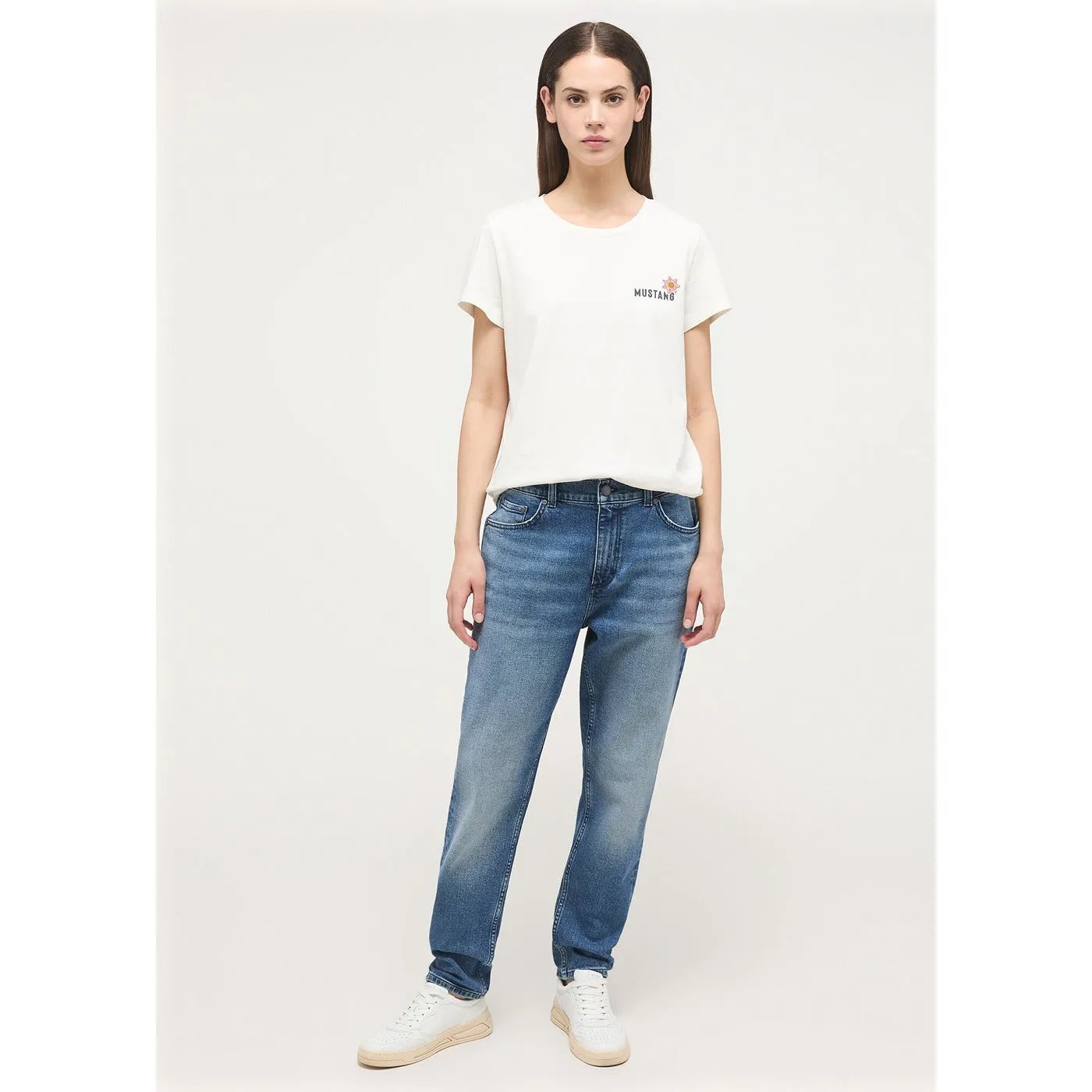 Blue Slim Mom High Waist Jeans