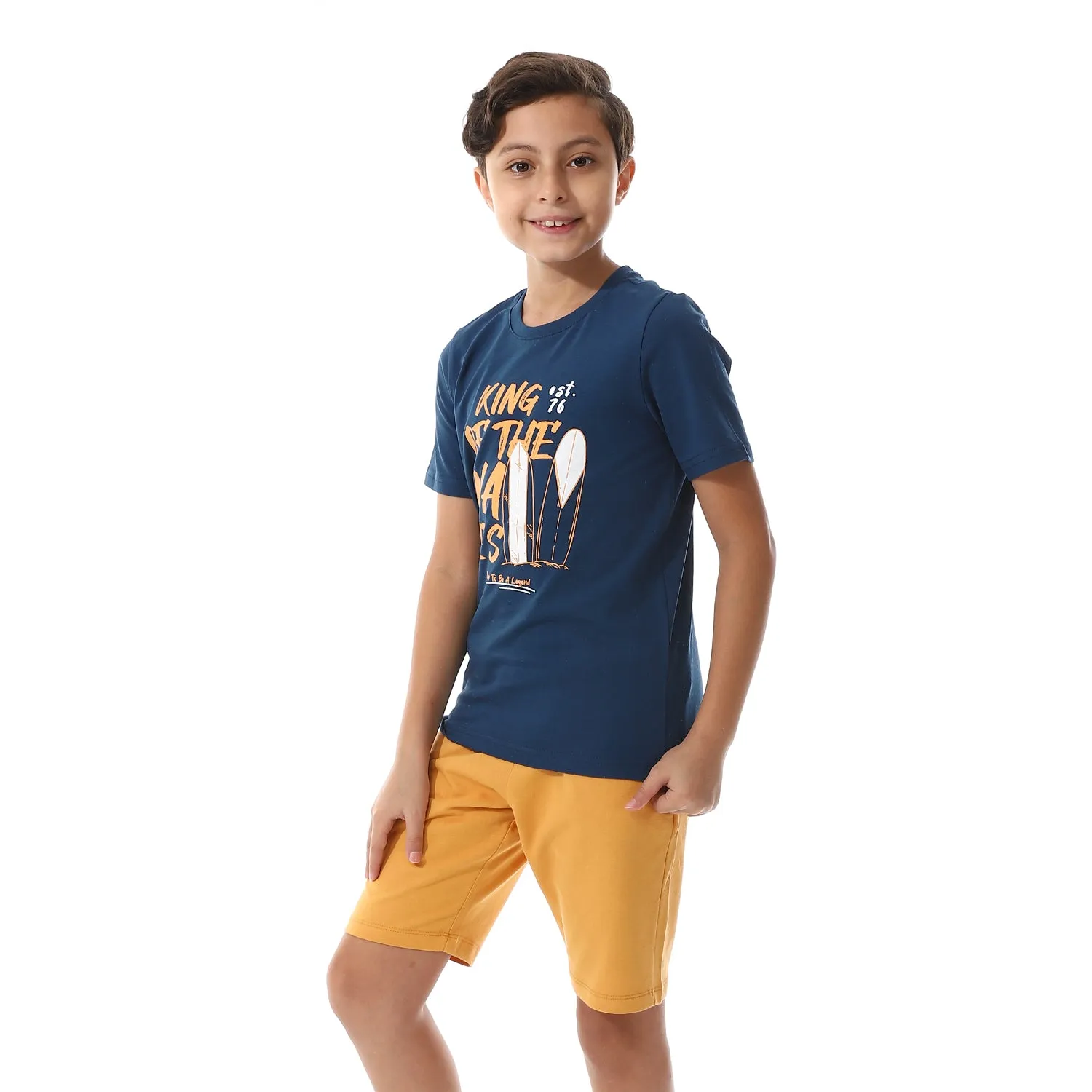 Boy's Summer Pajama - Petroleum