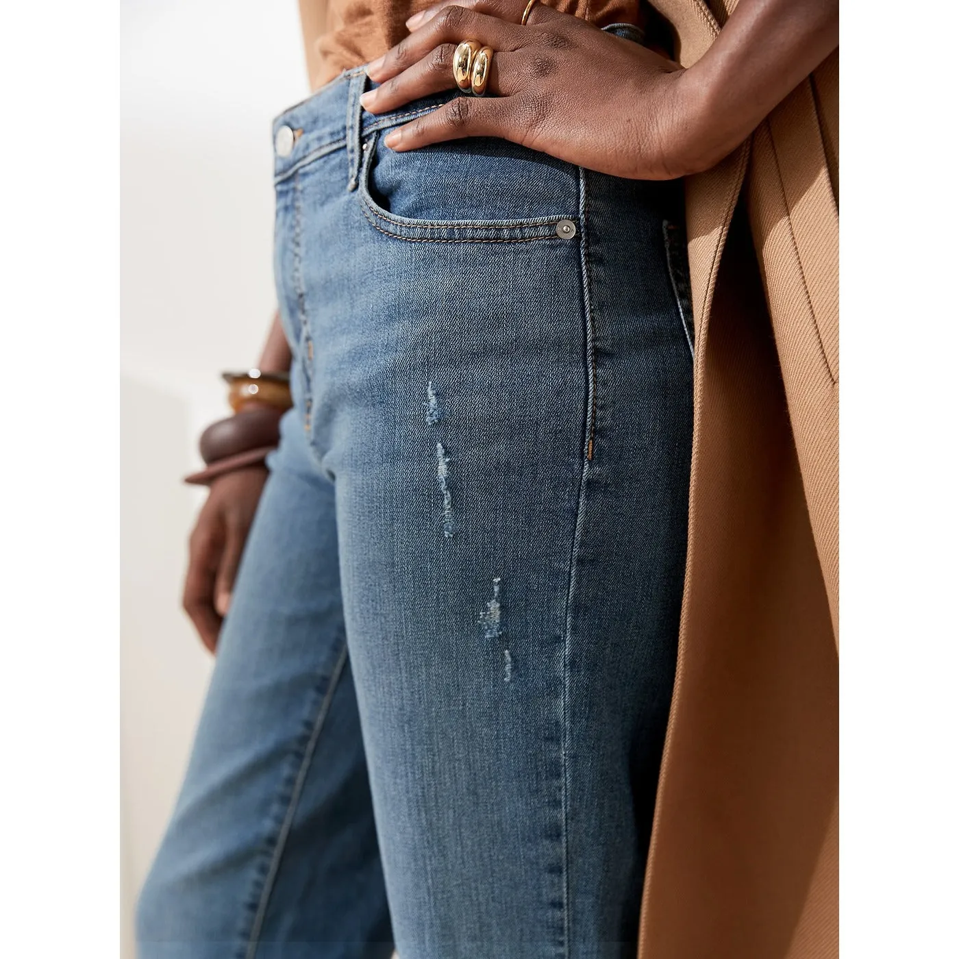 BR High-Rise Straight Jeans