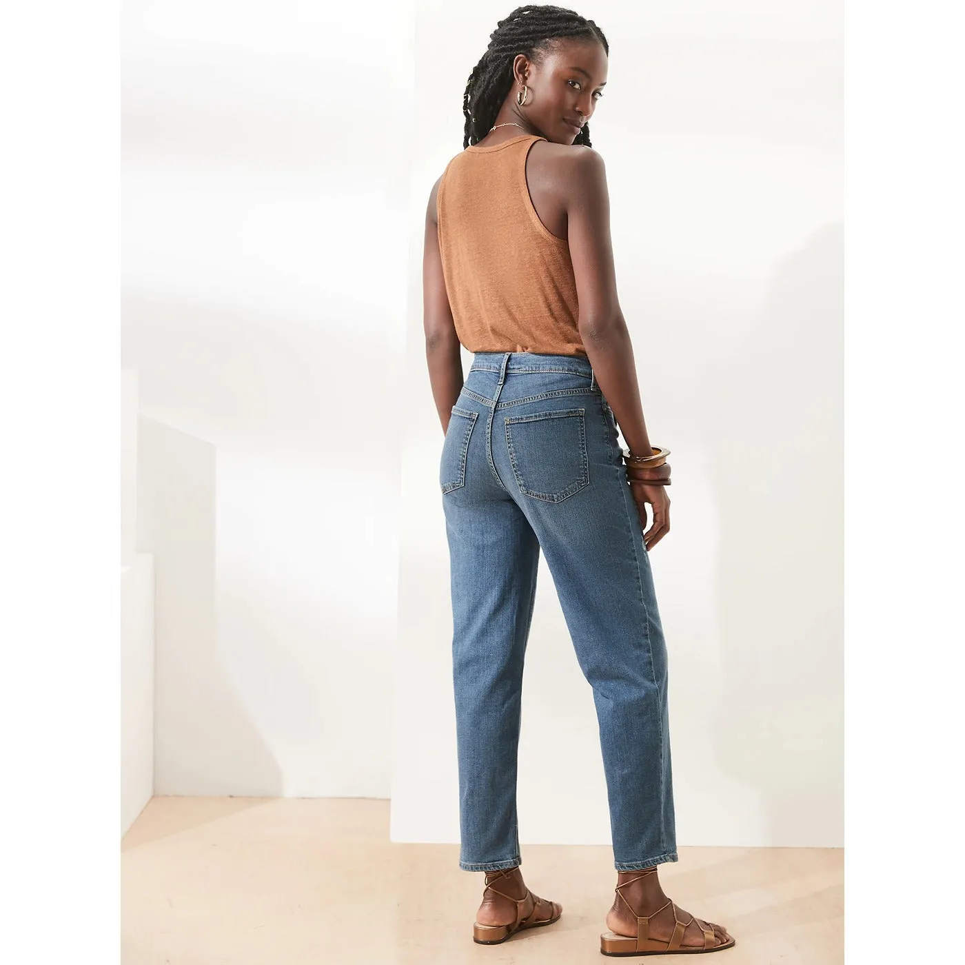 BR High-Rise Straight Jeans