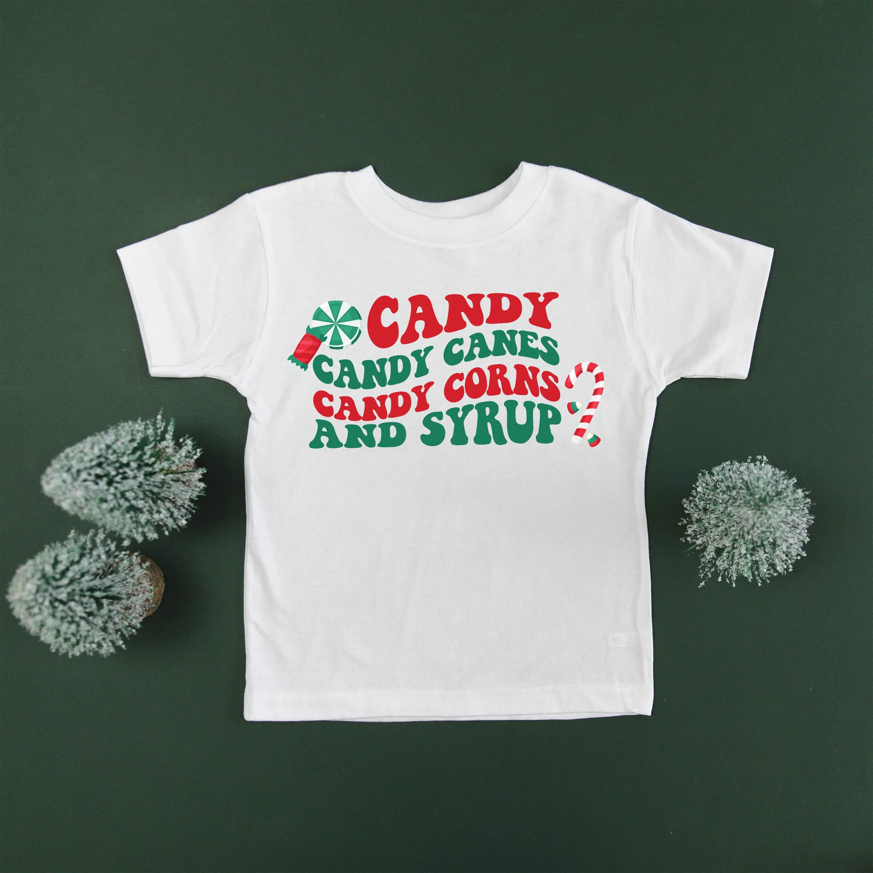 Candy, Candy Canes, Candy Corns And Syrup - Child Tee