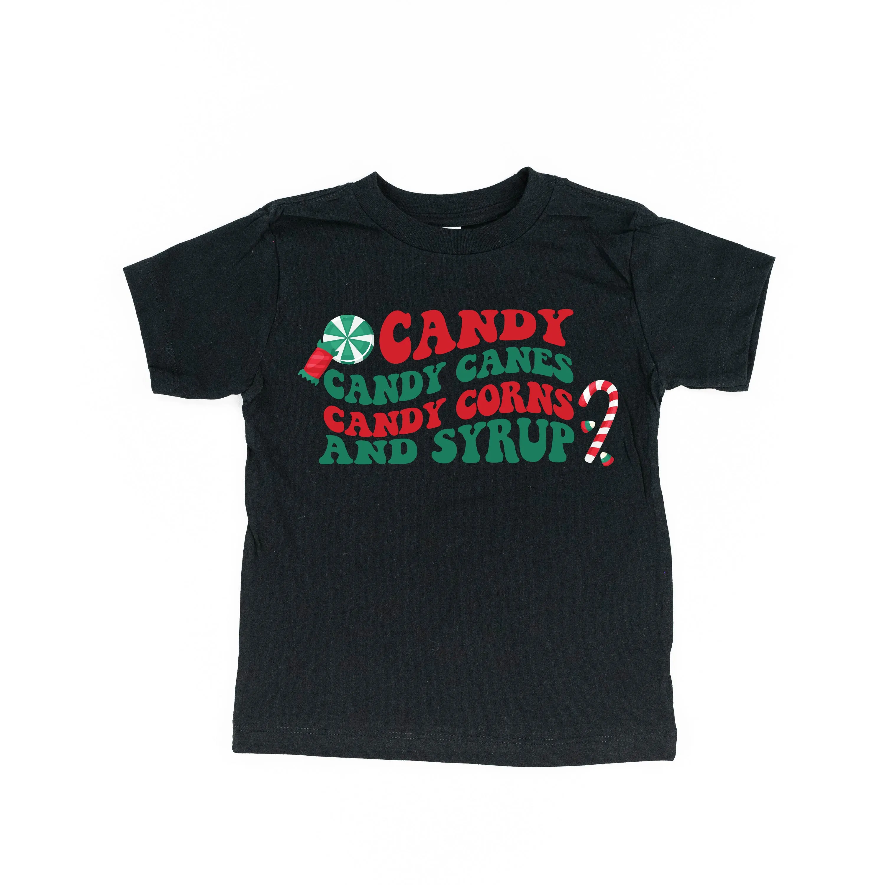 Candy, Candy Canes, Candy Corns And Syrup - Child Tee