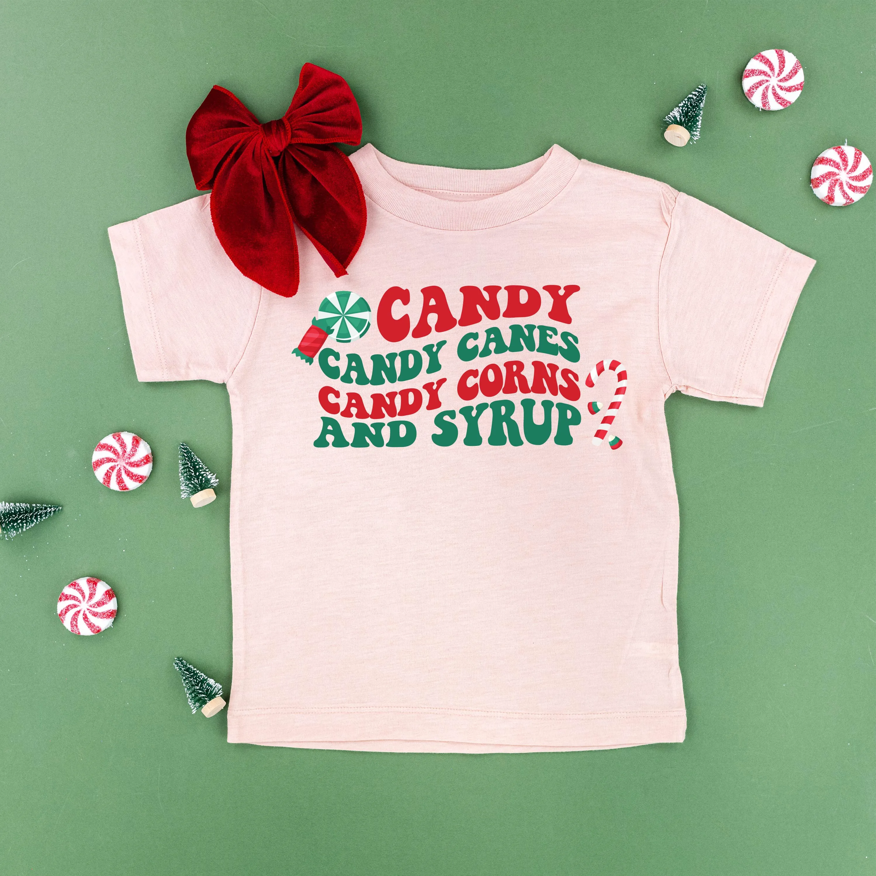 Candy, Candy Canes, Candy Corns And Syrup - Child Tee