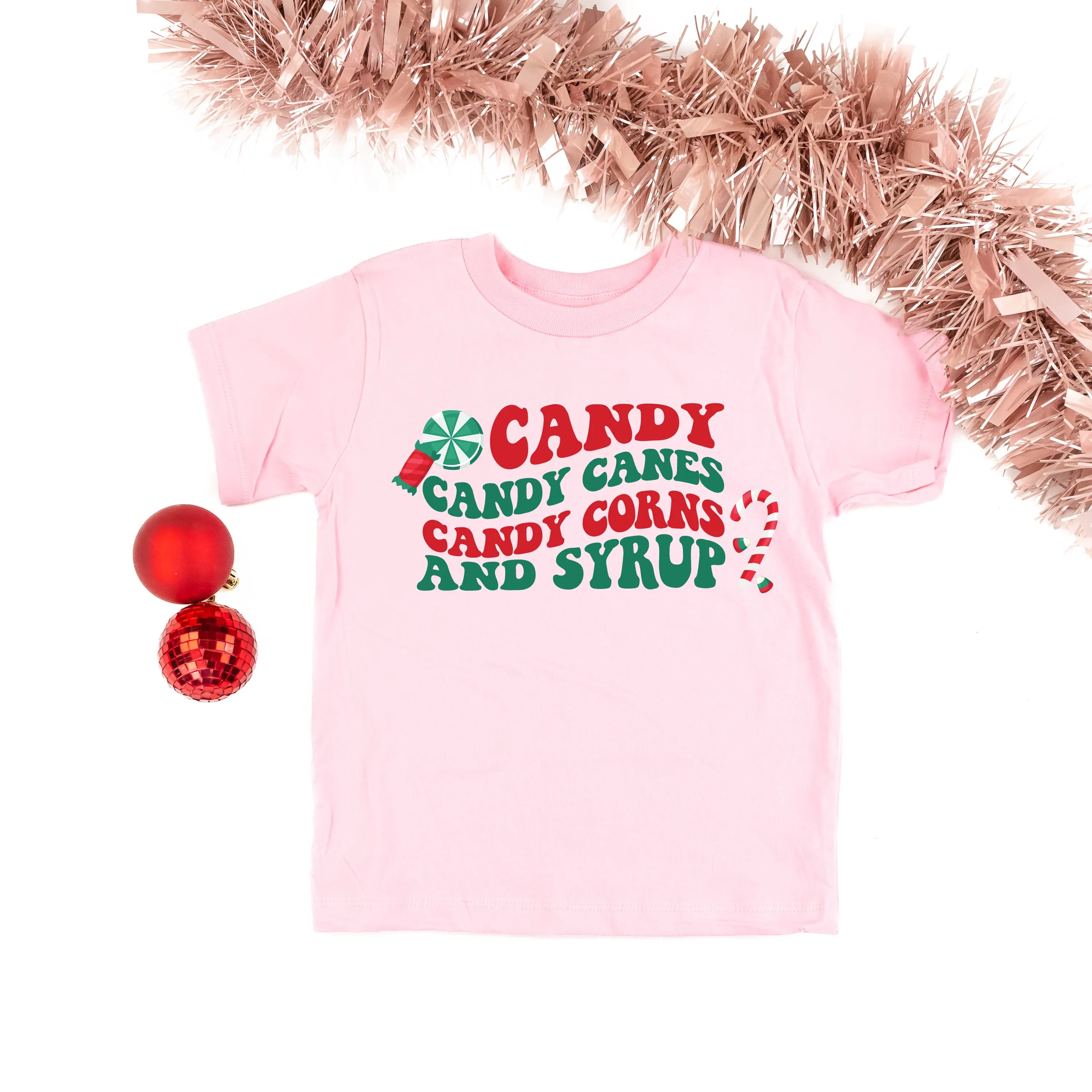 Candy, Candy Canes, Candy Corns And Syrup - Child Tee