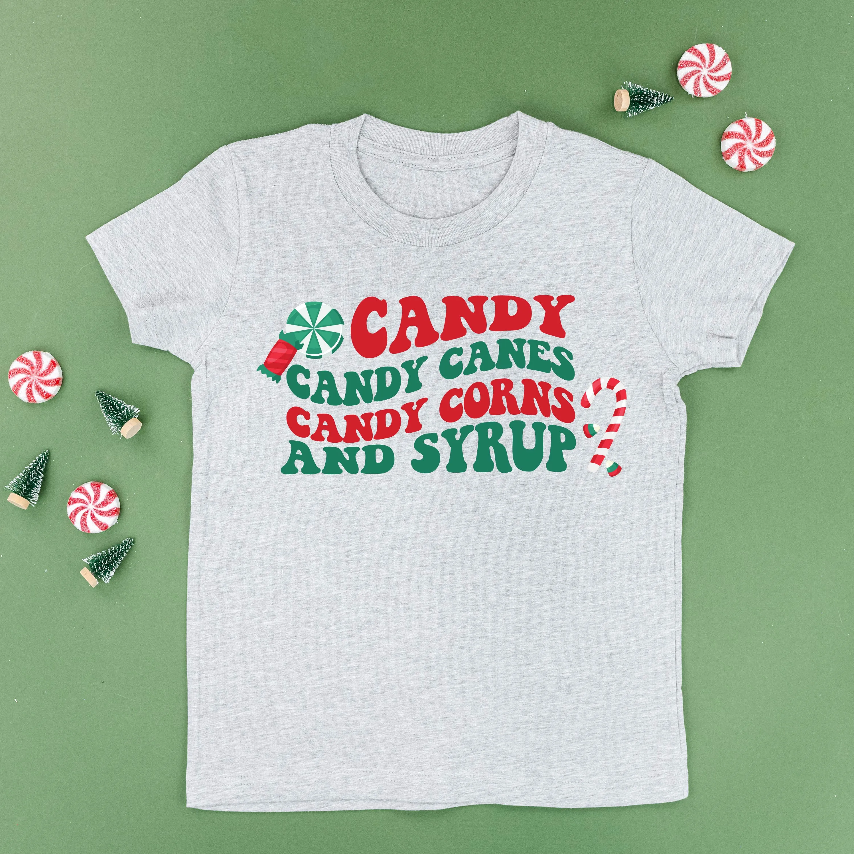 Candy, Candy Canes, Candy Corns And Syrup - Child Tee