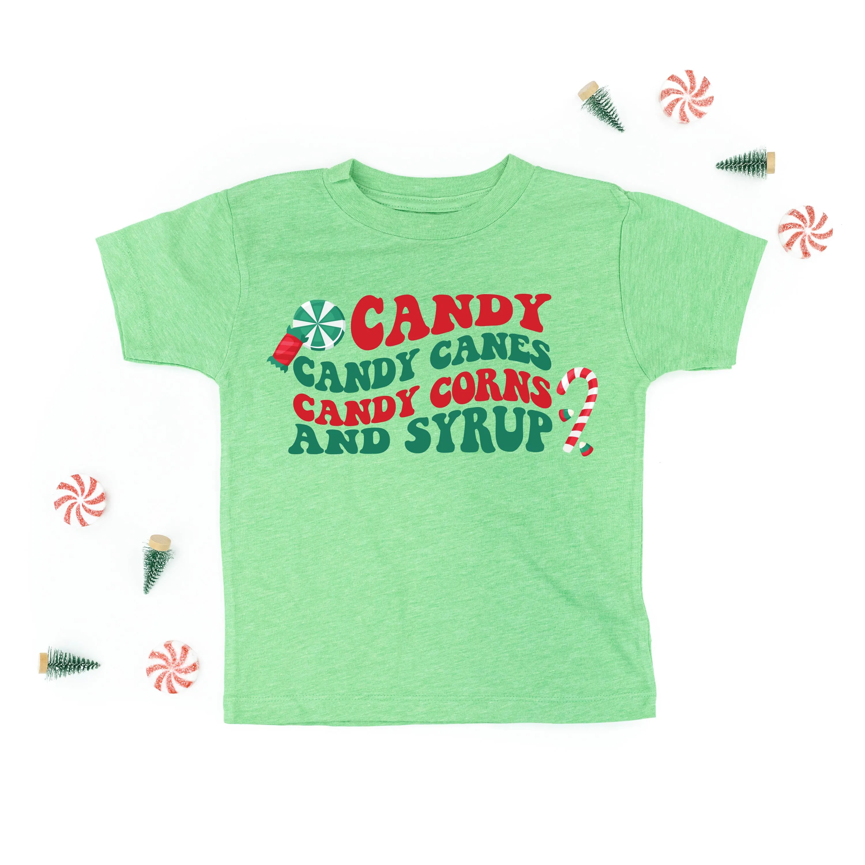 Candy, Candy Canes, Candy Corns And Syrup - Child Tee