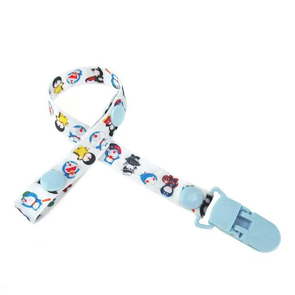 cartoon baby pacifier clip chain ribbon dummy nipple clamp soother holder anti-drop teether holder buckle strap adjusted length