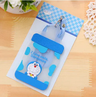 Cute Feeding Bottle Shaped Cartoon Animals Silicone Card Cover Bus Bank Id Card Case Holder with Rope