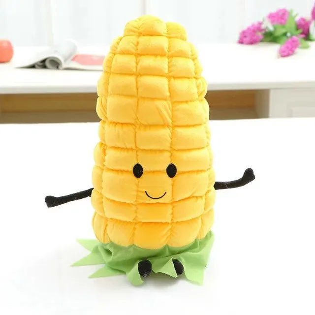 Cute super soft plush cartoon anime fruit vegetables Carrot Corn Broccoli sofa throw pillow toy doll,birthday gift for children