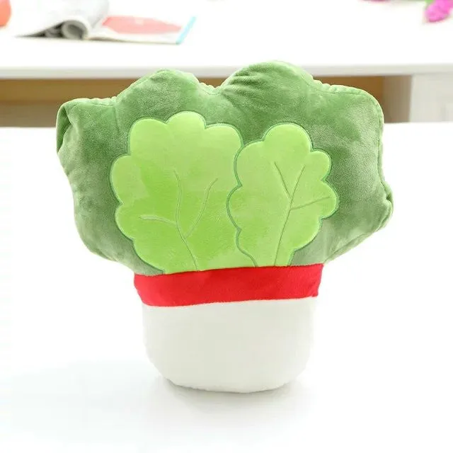 Cute super soft plush cartoon anime fruit vegetables Carrot Corn Broccoli sofa throw pillow toy doll,birthday gift for children