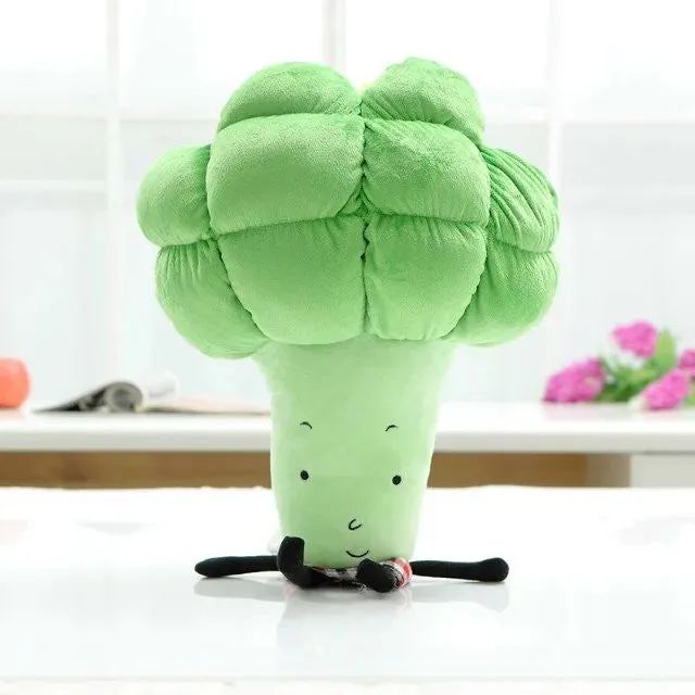 Cute super soft plush cartoon anime fruit vegetables Carrot Corn Broccoli sofa throw pillow toy doll,birthday gift for children