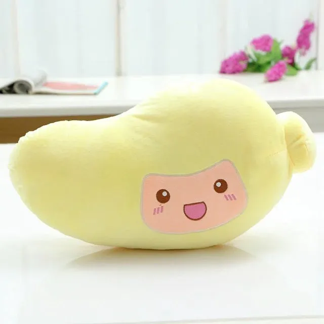 Cute super soft plush cartoon anime fruit vegetables Carrot Corn Broccoli sofa throw pillow toy doll,birthday gift for children