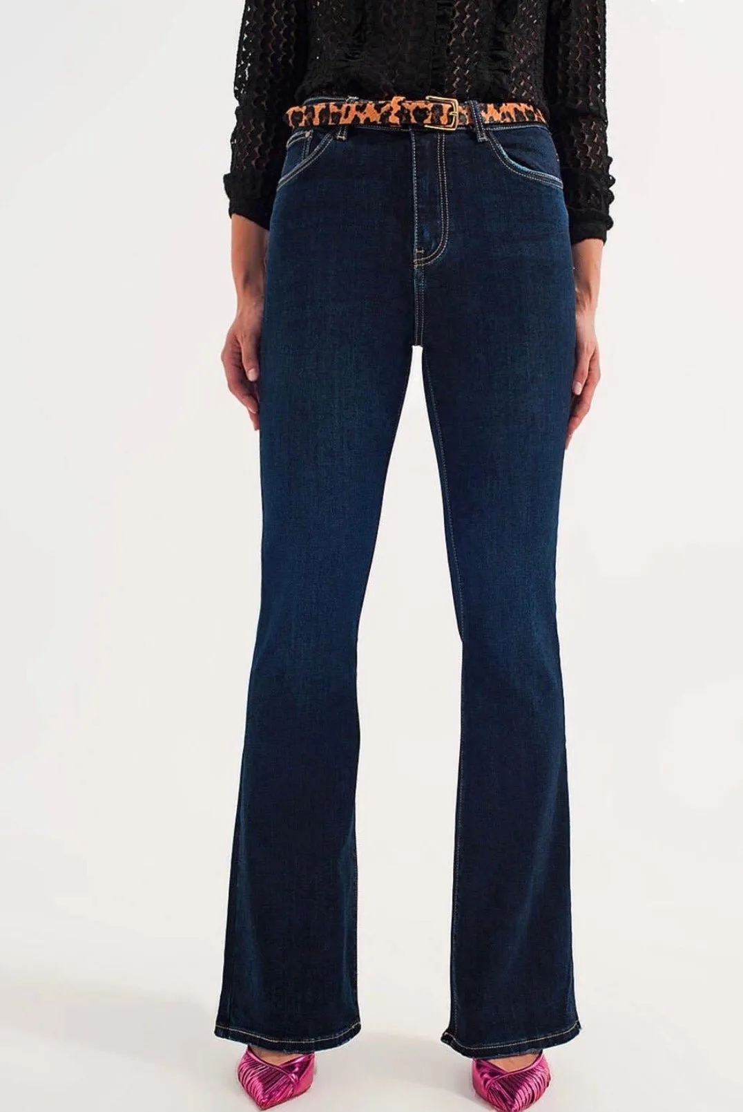 Dark Indigo Flare Jeans