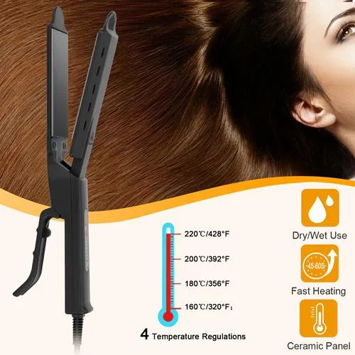 Electric Hair Straightener with 4 Temperature Adjustment