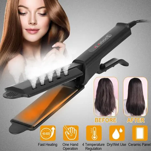 Electric Hair Straightener with 4 Temperature Adjustment