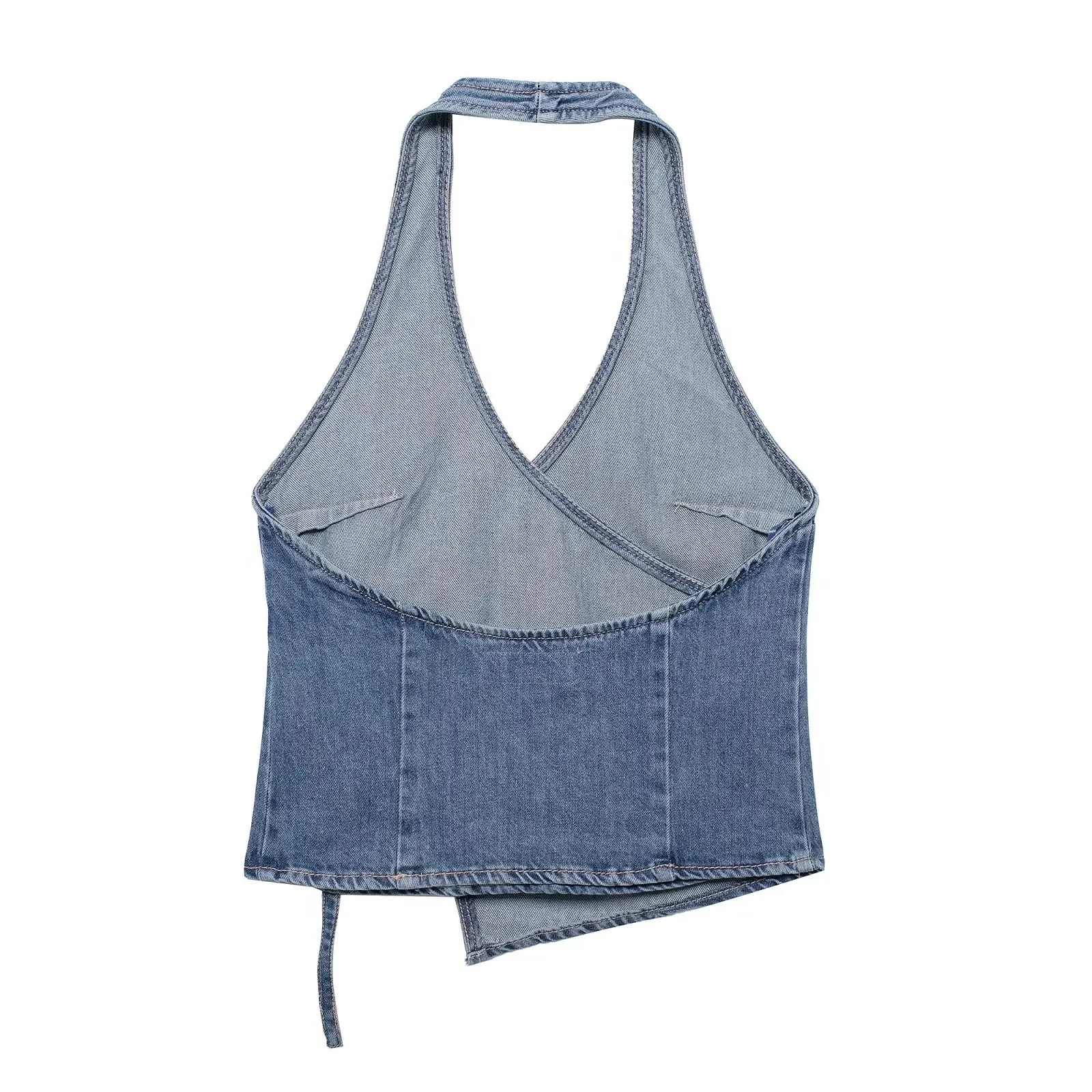 Fiyo Denim Knot Up Tops