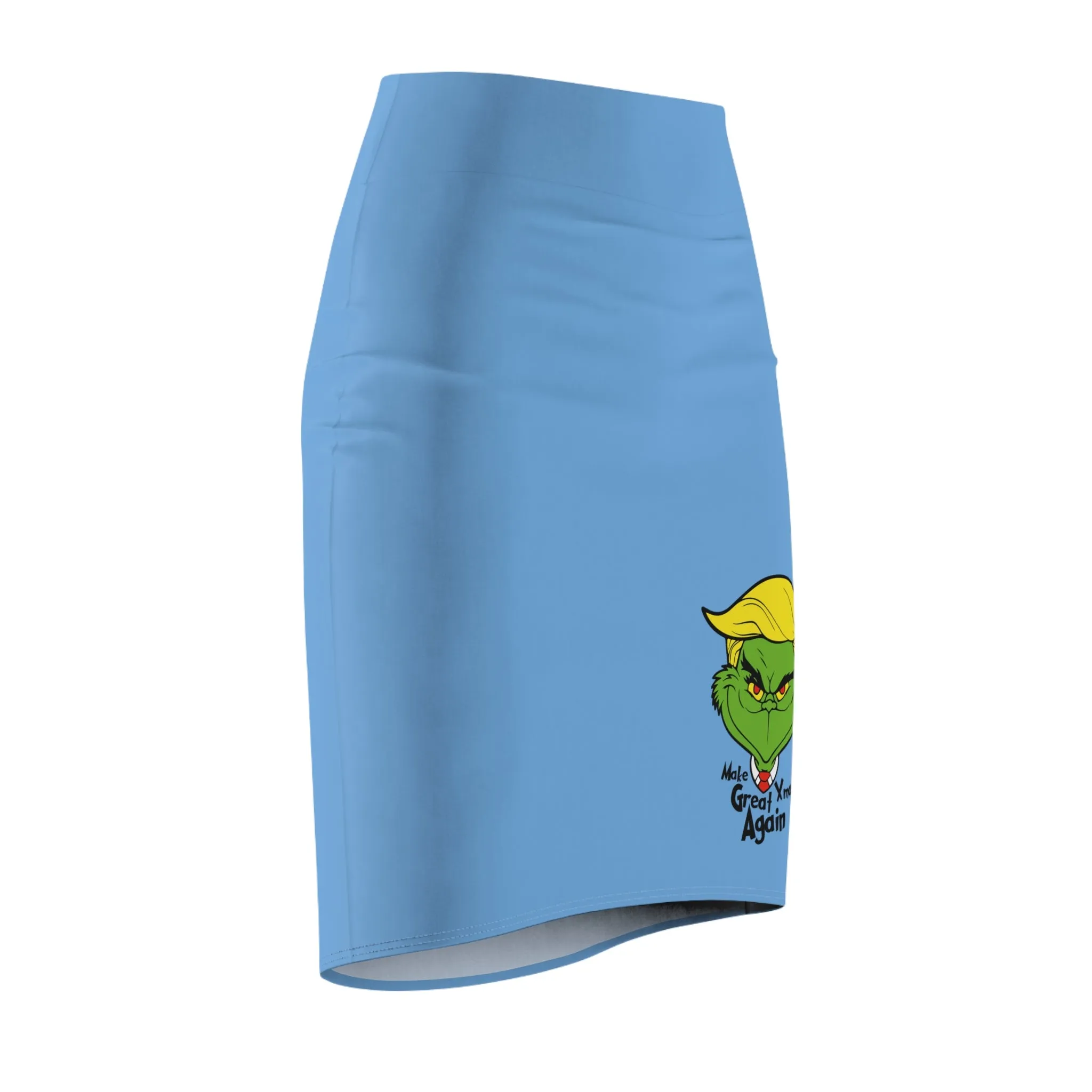 Funny Grinch Christmas Pencil Skirt - Make Great Xmas Again