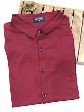 Gorgeous Maroon Color Full Sleeve Shining Silk Shirts For Men