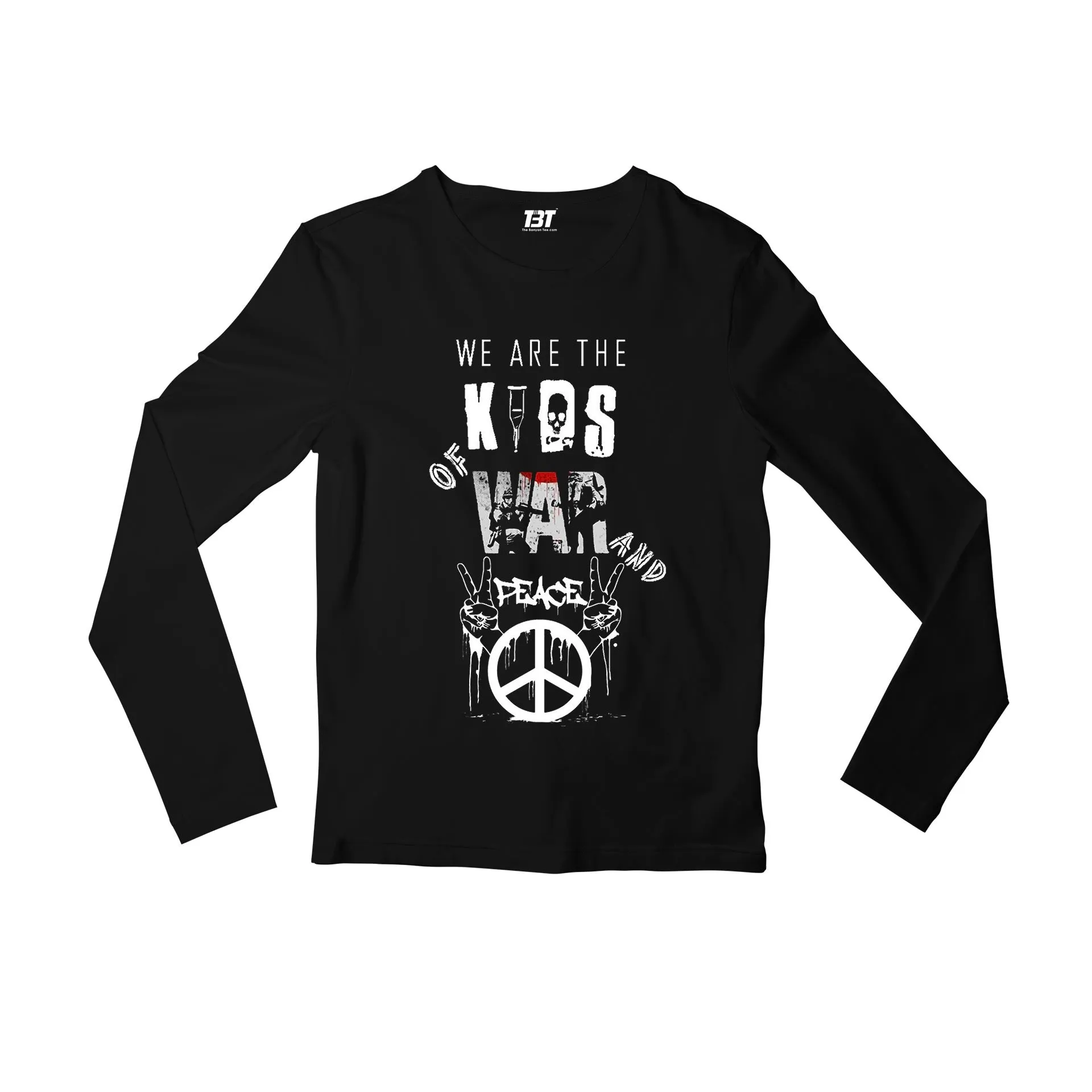 Green Day Full Sleeves T shirt - Kids Of War And Peace