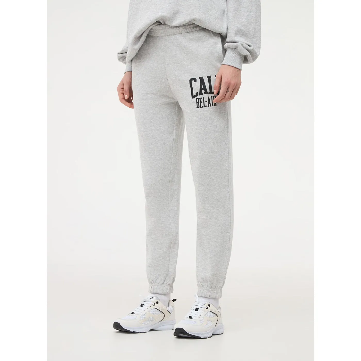 Grey Sports Print Joggers