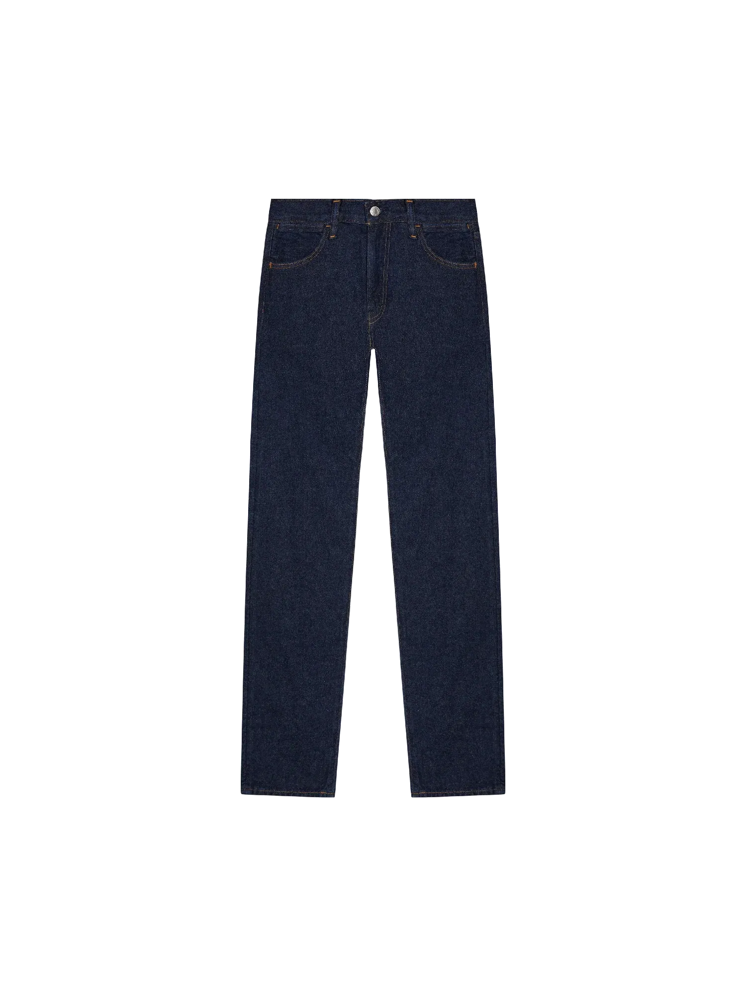 Hemp Denim Straight-Leg Jeans—rinse wash