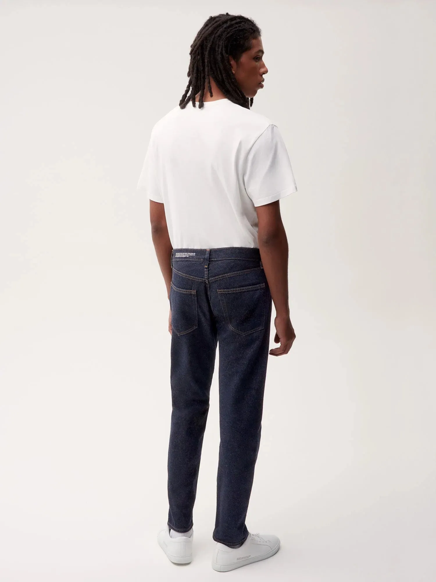 Hemp Denim Straight-Leg Jeans—rinse wash