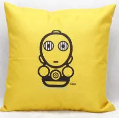 Hot Selling Cartoon Star Wars Series Cotton Linen Throw Pillow Sofa Office Back Cushion Baby Room Decorative