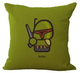 Hot Selling Cartoon Star Wars Series Cotton Linen Throw Pillow Sofa Office Back Cushion Baby Room Decorative