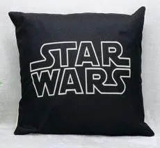 Hot Selling Cartoon Star Wars Series Cotton Linen Throw Pillow Sofa Office Back Cushion Baby Room Decorative