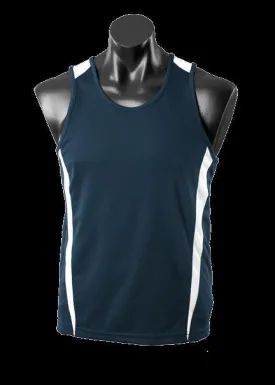 Kids Eureka Singlet Navy/White