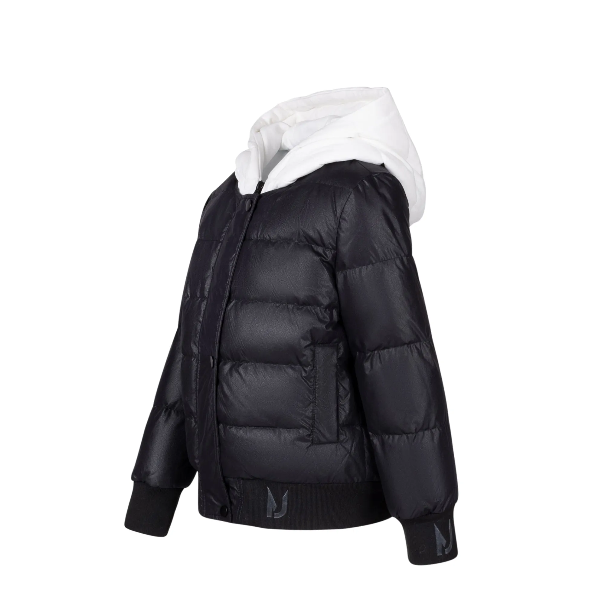 Kids Sweatshirt Coat - Black & White