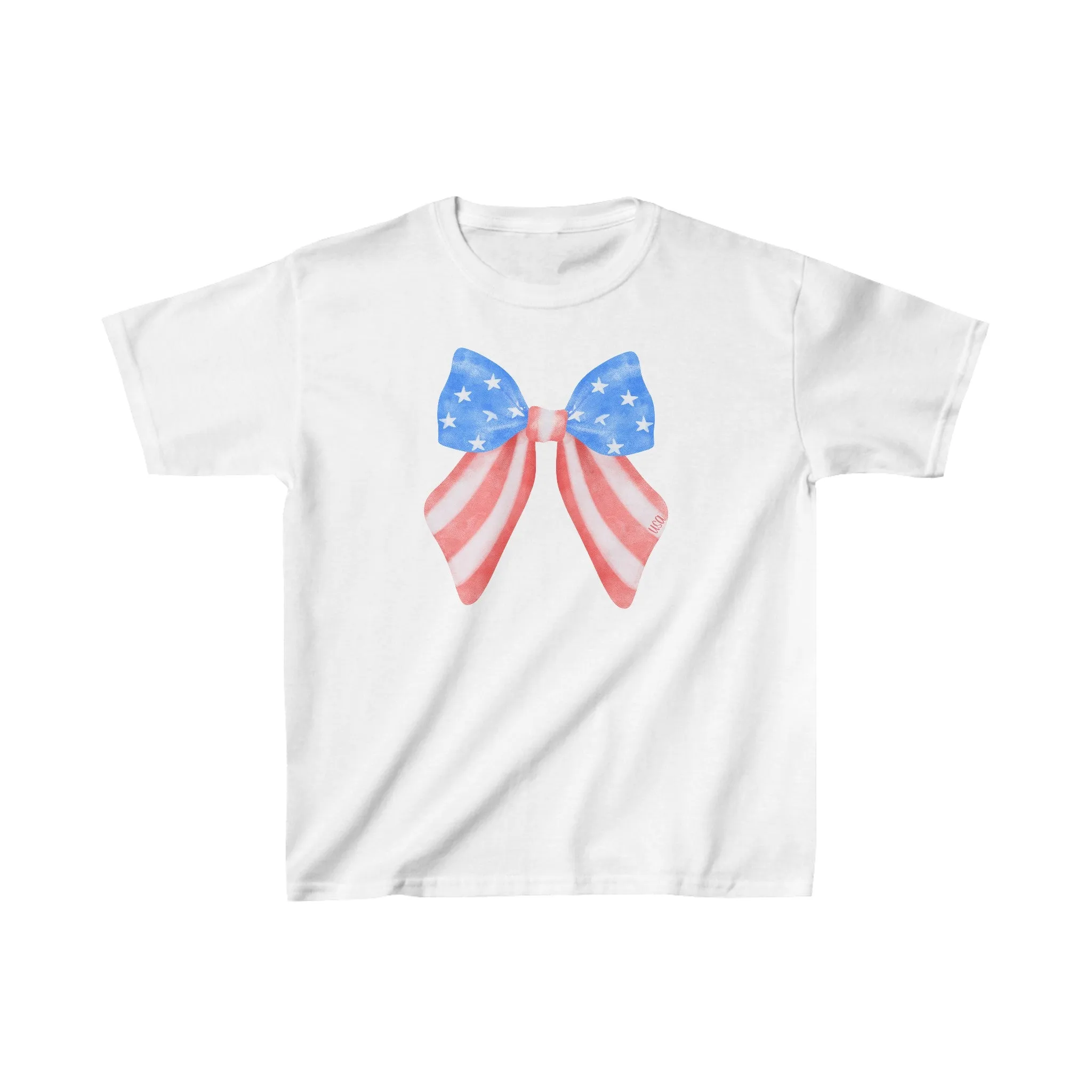 Kids USA Bow Heavy Cotton™ Tee