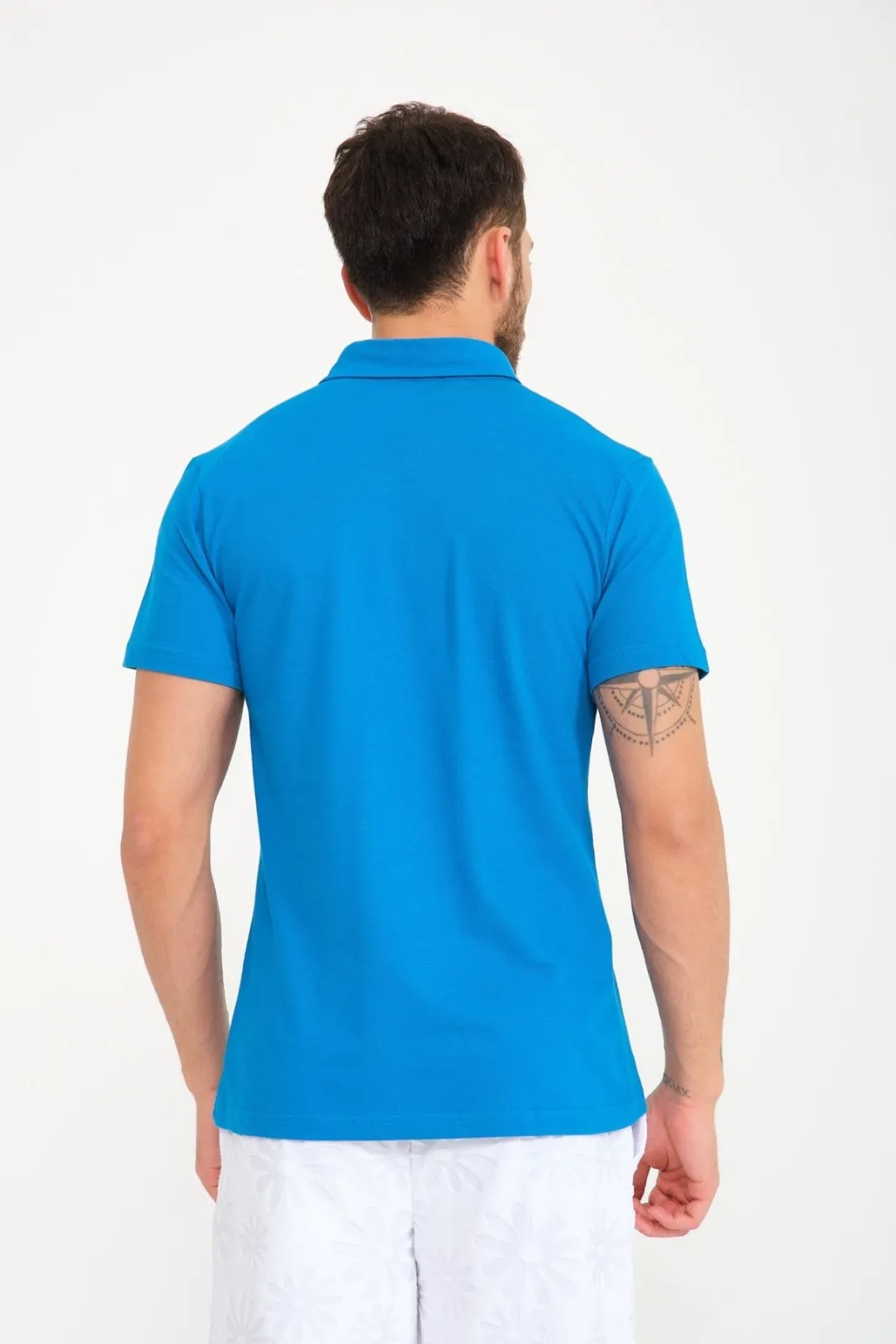 Light Blue Cotton Polo Shirt