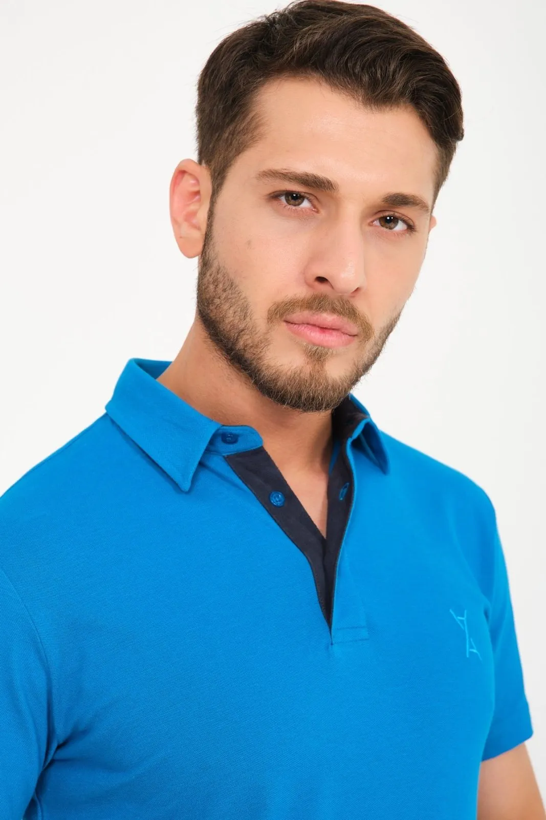 Light Blue Cotton Polo Shirt