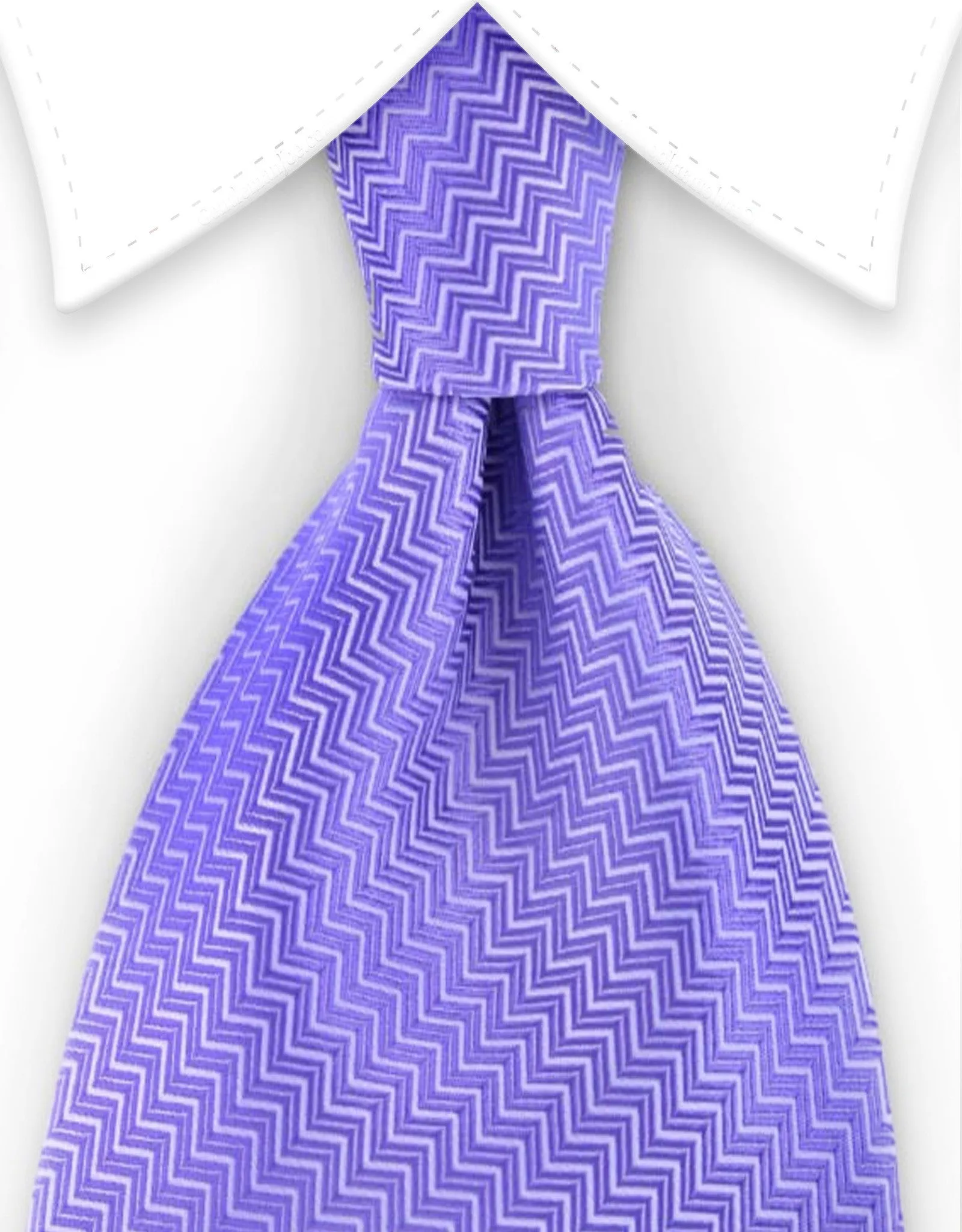 Lilac Herringbone 4" Wide Men's Tie