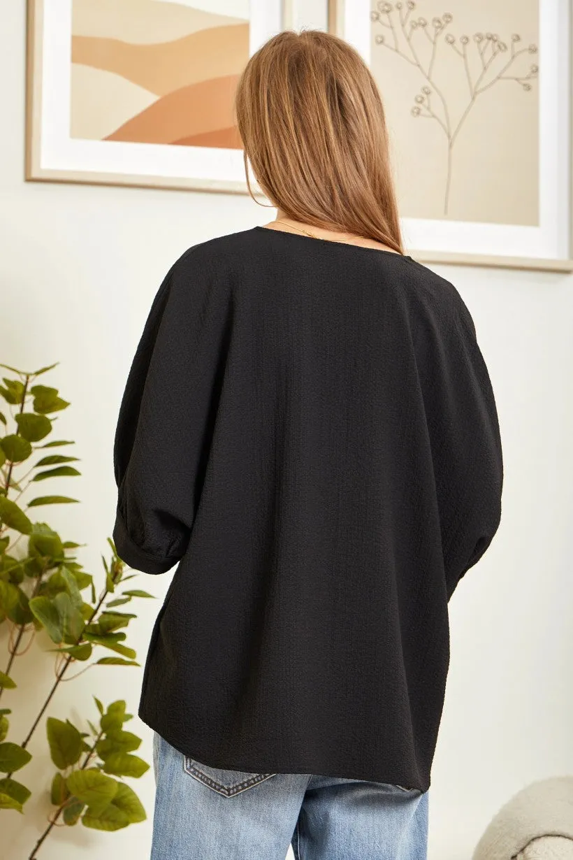 Make It Easy Blouse - Black