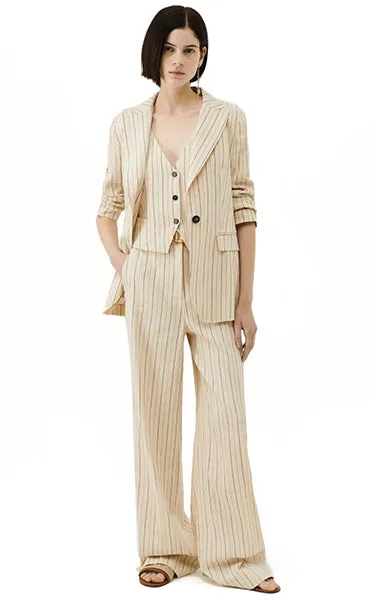 Marella Dorina Stripe Linen Jacket