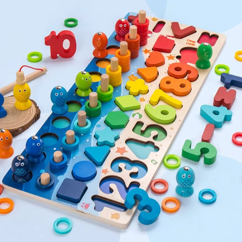 Montessori Preschool Educational Geometry Toys Board Games