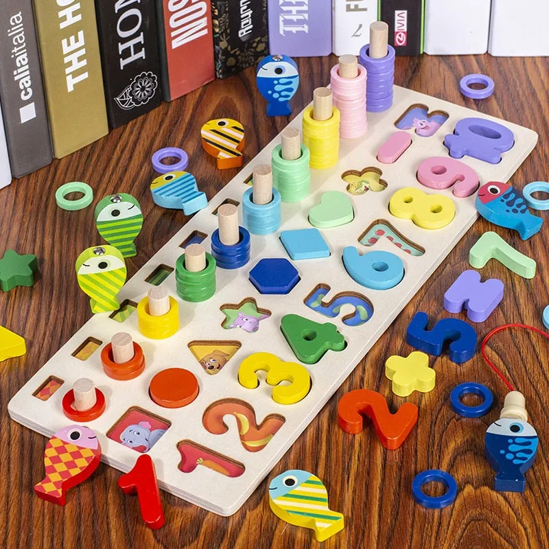 Montessori Preschool Educational Geometry Toys Board Games