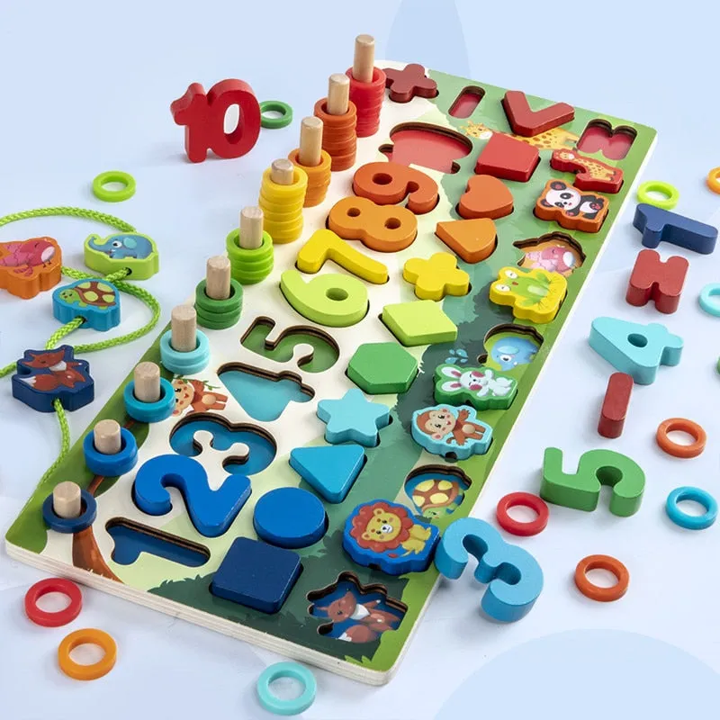 Montessori Preschool Educational Geometry Toys Board Games