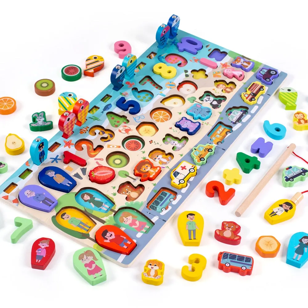 Montessori Preschool Educational Geometry Toys Board Games